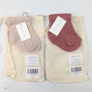 Jamie Kay 2 Pairs Baby 3-12 Months Ankle Socks - Roselle & Pillow